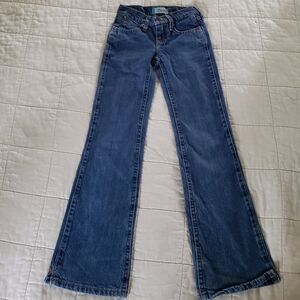 Wrangler Denim Jeans Girls 7 Slim Cotton Bell Bottom Bootcut Flare